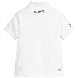 Lacoste-Boys White Polo Shirt (UV50+) | Childrensalon Outlet