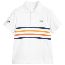 Lacoste-Boys White Polo Shirt (UV50+) | Childrensalon Outlet