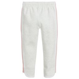 Lacoste-Girls Grey & Pink Joggers | Childrensalon Outlet