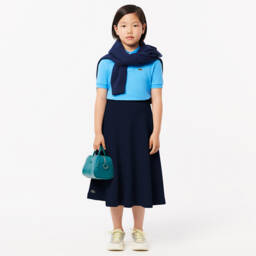 Lacoste-Girls Navy Milano Jersey Skirt | Childrensalon Outlet