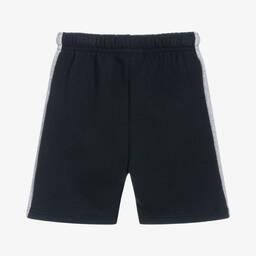 Lacoste-Navy Blue & Grey Stripe Shorts | Childrensalon Outlet