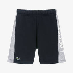 Lacoste-Navy Blue & Grey Stripe Shorts | Childrensalon Outlet