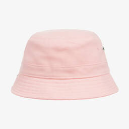 Lacoste-Pink Cotton Logo Bucket Hat | Childrensalon Outlet