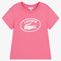 Lacoste - Navy Blue Cotton Logo T-Shirt | Childrensalon Outlet | T-Shirts