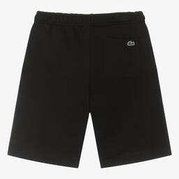Lacoste-Teen Boys Black Cotton Jersey Shorts | Childrensalon Outlet