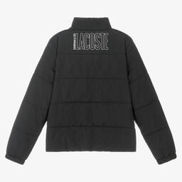 Lacoste-Teen Boys Black Puffer Jacket | Childrensalon Outlet