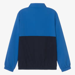 Lacoste-Teen Boys Blue Colourblock Jacket | Childrensalon Outlet