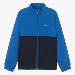 Lacoste-Teen Boys Blue Colourblock Jacket | Childrensalon Outlet