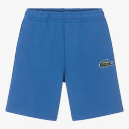 Lacoste-Teen Boys Blue Cotton Jersey Shorts | Childrensalon Outlet