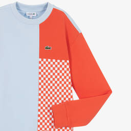 Lacoste-Красно-голубой свитшот | Childrensalon Outlet