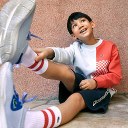 Lacoste-Красно-голубой свитшот | Childrensalon Outlet