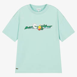 Lacoste-تيشيرت تينز ولادي قطن عضوي لون أخضر | Childrensalon Outlet