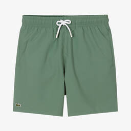 لاكوست-شورت سباحة تينز ولادي لون أخضر كاكي | Childrensalon Outlet