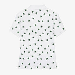 Lacoste-Teen Boys White Crocodile T-Shirt | Childrensalon Outlet