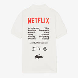 لاكوست-توب بولو تينز ولادي قطن بيكيه لون أبيض | Childrensalon Outlet