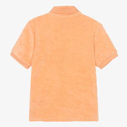 لاكوست-قميص بولو قطن لون برتقالي فاتح للمراهقات | Childrensalon Outlet