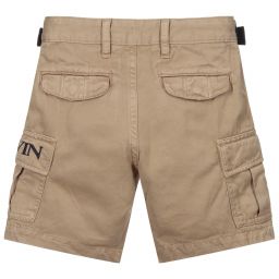 Lanvin-Beige Cargo Logo Shorts | Childrensalon Outlet