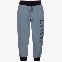 Lanvin-Boys Blue Cotton Joggers | Childrensalon Outlet