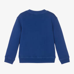 Lanvin-Boys Blue Cotton Pocket Sweatshirt | Childrensalon Outlet