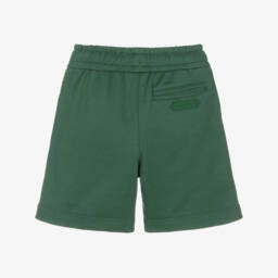 Lanvin-Boys Green Terry Logo Shorts | Childrensalon Outlet