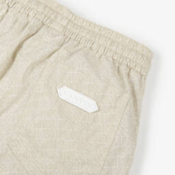 Lanvin-Boys Neutral Cotton Poplin Shorts | Childrensalon Outlet