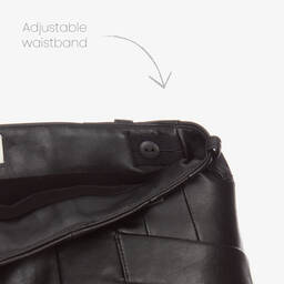 Lanvin-Girls Black Faux Leather Skirt | Childrensalon Outlet