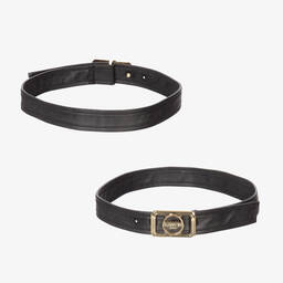 Lanvin-Girls Black Faux Leather Skirt | Childrensalon Outlet