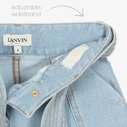 Lanvin-Girls Blue Denim Shorts | Childrensalon Outlet