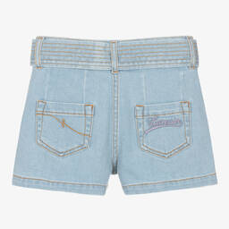 Lanvin-Girls Blue Denim Shorts | Childrensalon Outlet