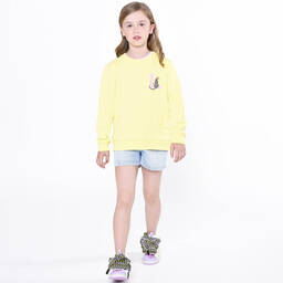 Lanvin-Girls Blue Denim Shorts | Childrensalon Outlet