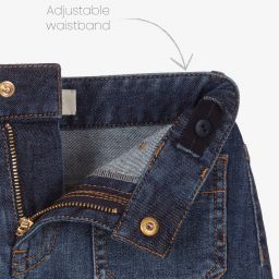 Lanvin-Girls Blue Wash Denim Shorts | Childrensalon Outlet