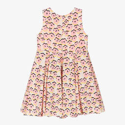 Lanvin-Girls Daisy Print Skater Dress | Childrensalon Outlet