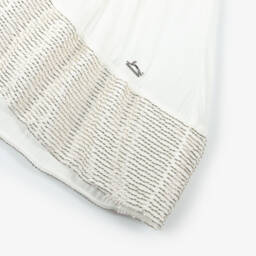 Lanvin-Girls Elegant Ivory Satin Frock | Childrensalon Outlet