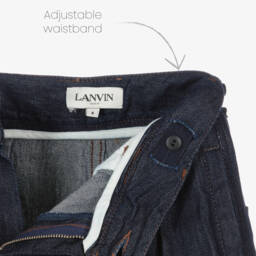 Lanvin-شورت جينز أزرق بحواف ممزقة للبنات | Childrensalon Outlet