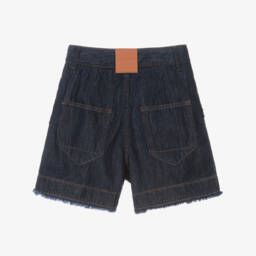 Lanvin-شورت جينز أزرق بحواف ممزقة للبنات | Childrensalon Outlet