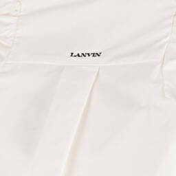 Lanvin-Girls Ivory Sequin Bow Top | Childrensalon Outlet