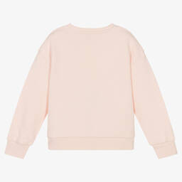 Lanvin-Girls Pink Cotton Bunny Sweater  | Childrensalon Outlet