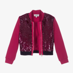Lanvin-Girls Pink Sequin Milano Jacket | Childrensalon Outlet