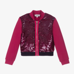 Lanvin-Girls Pink Sequin Milano Jacket | Childrensalon Outlet