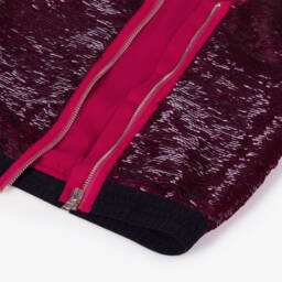 Lanvin-Girls Pink Sequin Milano Jacket | Childrensalon Outlet