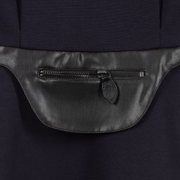 Lanvin-Navy Blue Jersey Belt Dress | Childrensalon Outlet