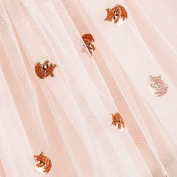 Lanvin-Pink Tulle Embroidered Skirt | Childrensalon Outlet
