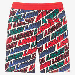 Lanvin-Teen Boys Blue & Red Shorts | Childrensalon Outlet
