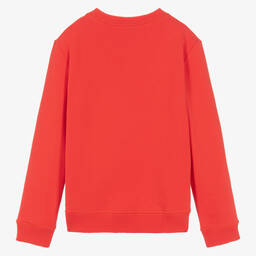 Lanvin-Teen Boys Red Cotton Sweatshirt | Childrensalon Outlet