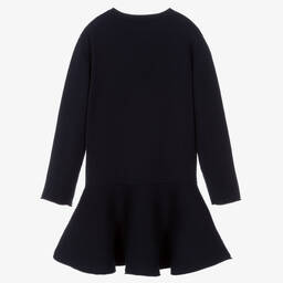 Lanvin-Teen Girls Blue Cotton Knit Dress | Childrensalon Outlet