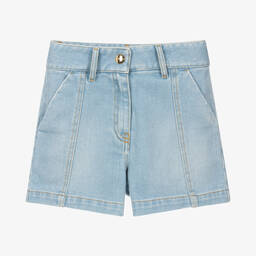 Lanvin-Teen Girls Blue Denim Shorts | Childrensalon Outlet