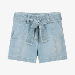 Lanvin-Teen Girls Blue Denim Shorts | Childrensalon Outlet