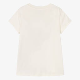 Lanvin-Teen Girls Ivory Cotton Catwoman T-Shirt | Childrensalon Outlet
