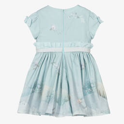 Lapin House-Бирюзовое платье с цветами | Childrensalon Outlet