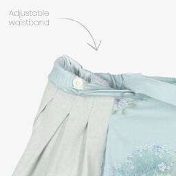 Lapin House-Aqua Blue Pinafore Skirt Set | Childrensalon Outlet